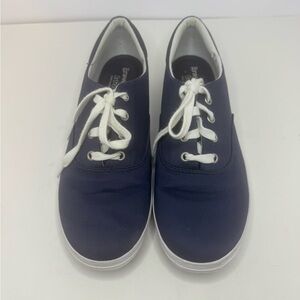 Grasshoppers Ortho Lite Navy Blue Canvas Sneakers with White Laces Size 8 M
